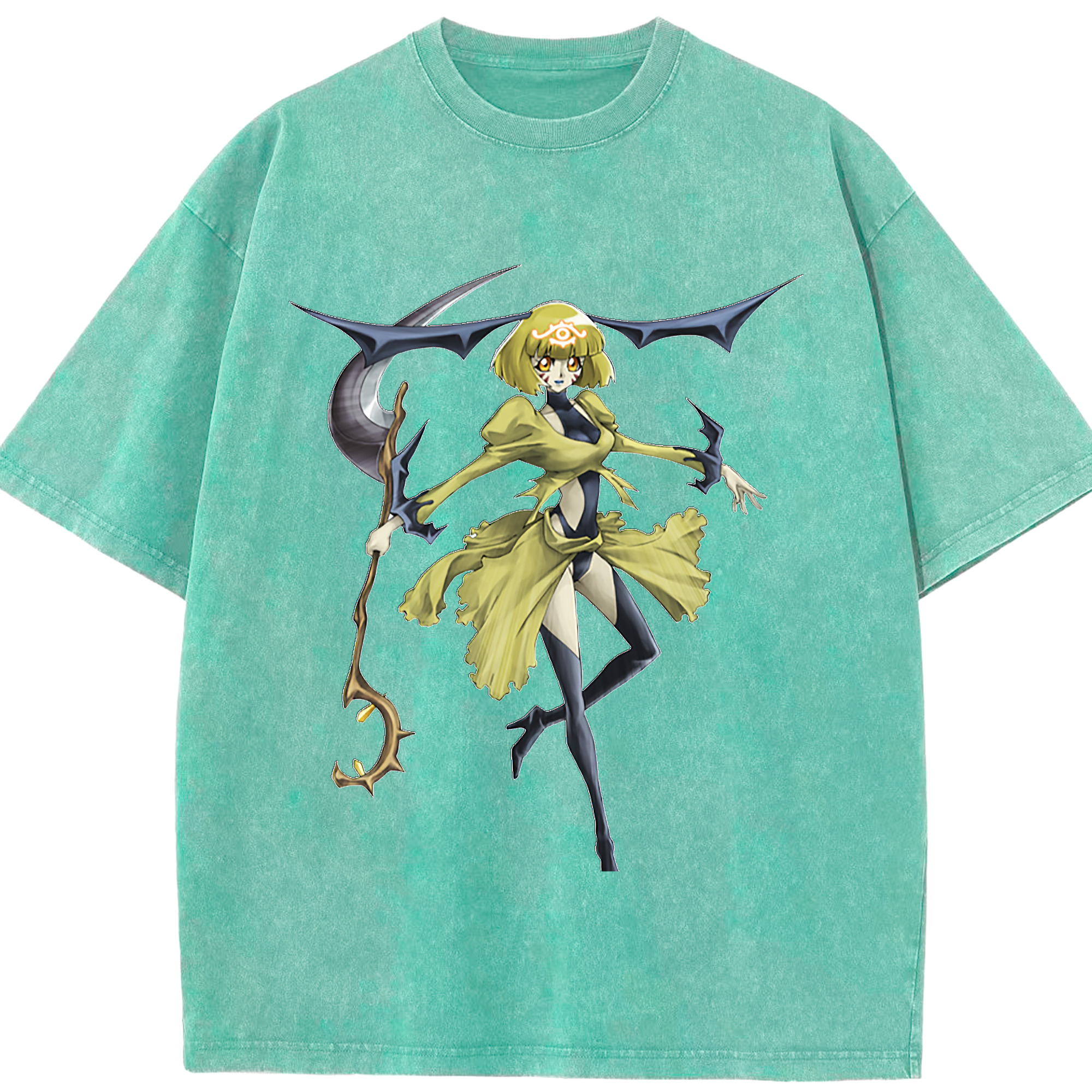 （画像用） 遊☆戯☆王 Yu-Gi-Oh! 綿100% ヴィンテージ風 半袖Tシャツ（フロントプリント）